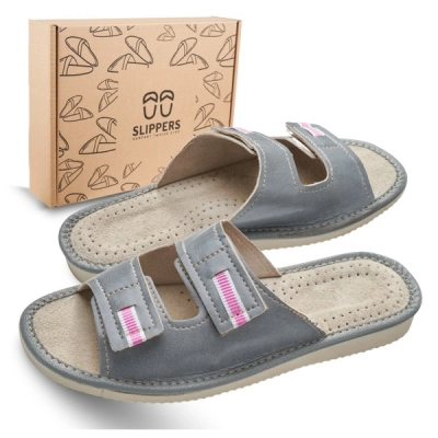 Skórzane klapki góralskie Slippers
