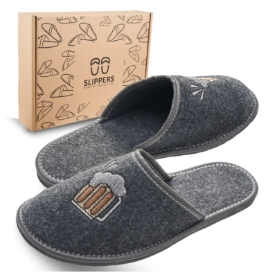 Slippers Męskie Domowe pantofle piwo