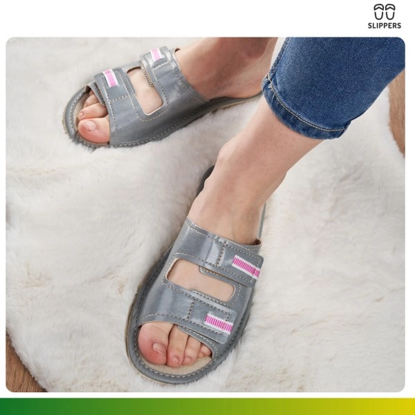 Skórzane klapki góralskie Slippers