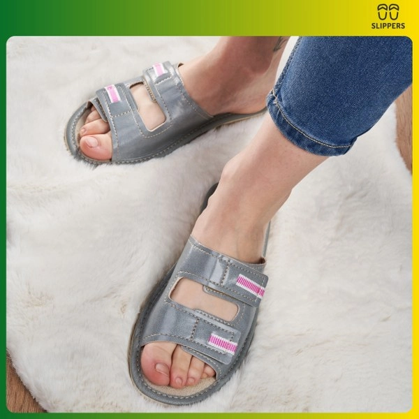 Skórzane klapki góralskie Slippers