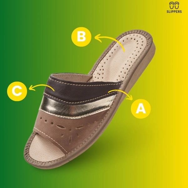 Skórzane klapki damskie Slippers