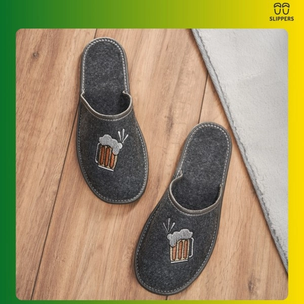 Slippers Męskie Domowe pantofle piwo