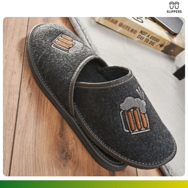 Slippers Męskie Domowe pantofle piwo