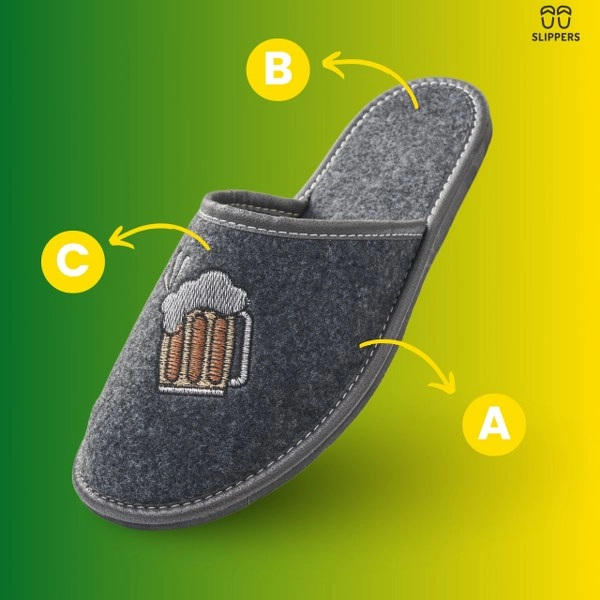 Slippers Męskie Domowe pantofle piwo