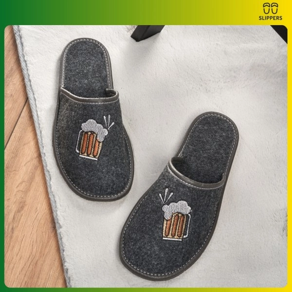 Slippers Męskie Domowe pantofle piwo
