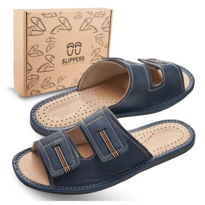 Slippers Męskie Domowe Kapcie w kratę