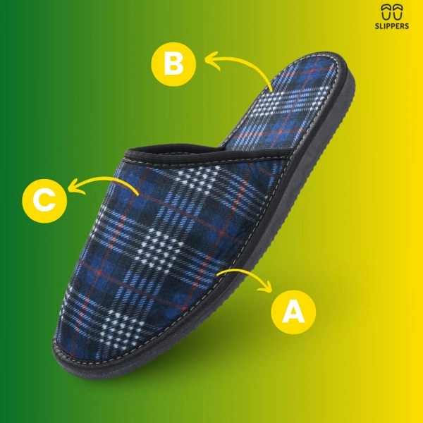 Slippers Męskie Domowe Kapcie w kratę