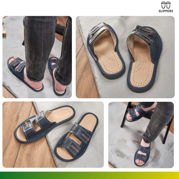 Slippers Męskie Domowe Kapcie w kratę
