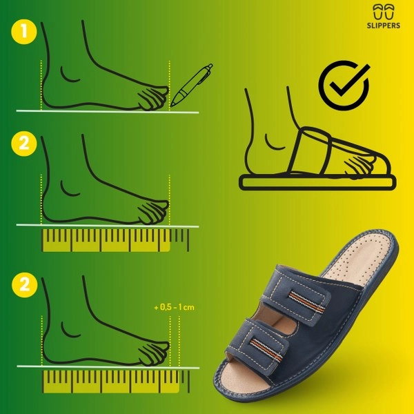 Slippers Męskie Domowe Kapcie w kratę