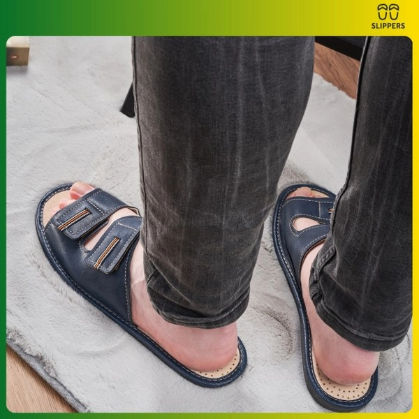 Slippers Męskie Domowe Kapcie w kratę